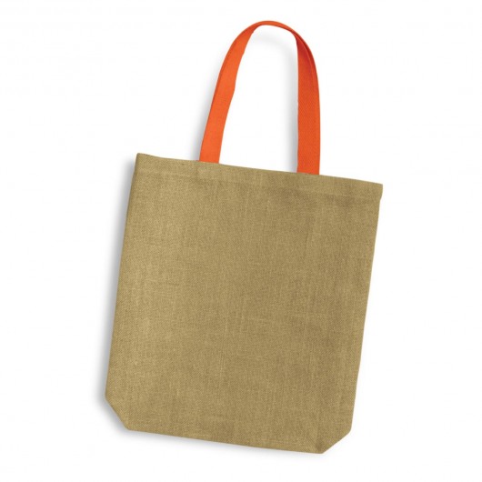 Orange Coloured Handle Jute Totes